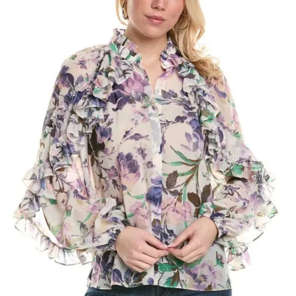 🔥Kobi Halperin Ruffled Phoenix Blouse